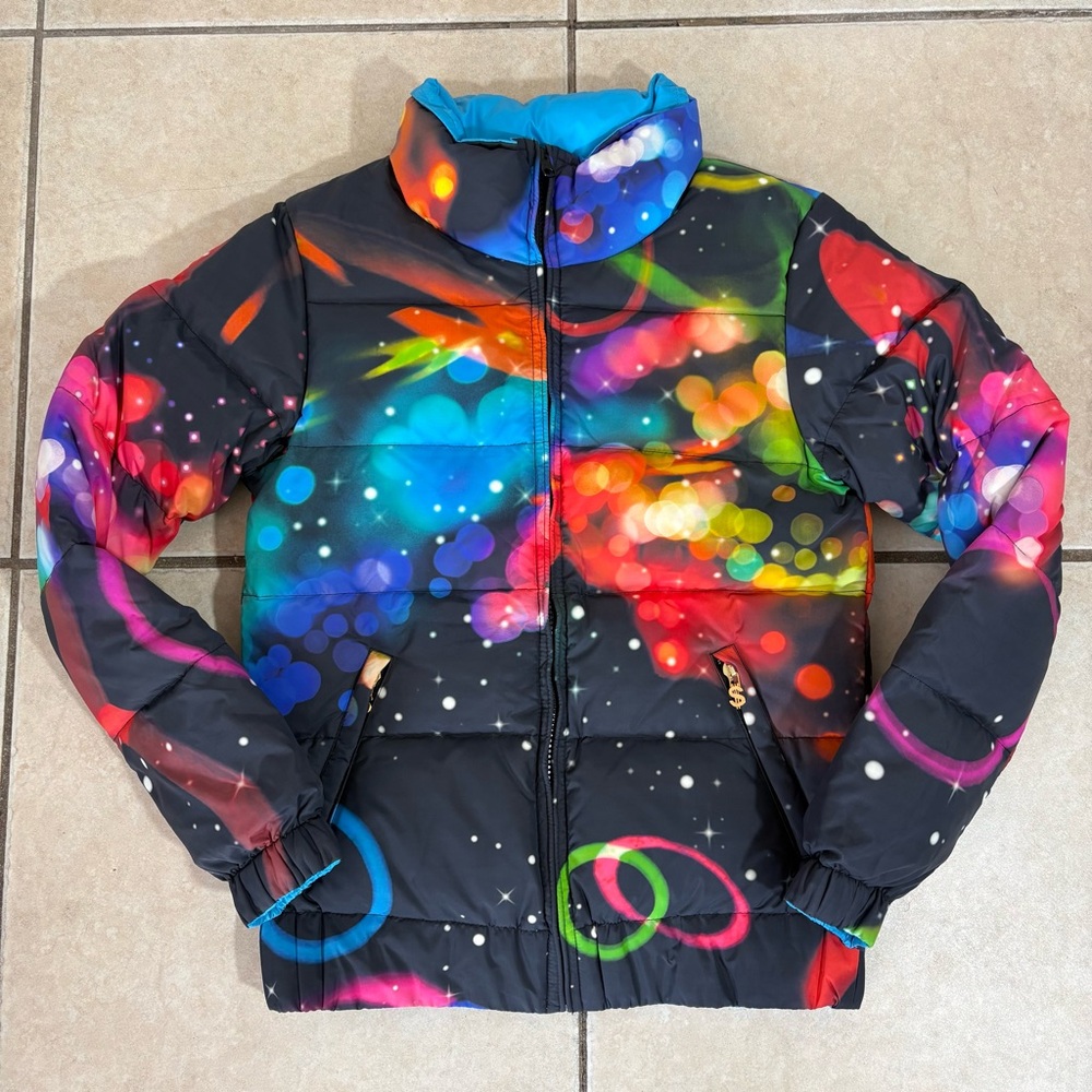 Swagger Reversible Galaxy Puffer Jacket Size Small